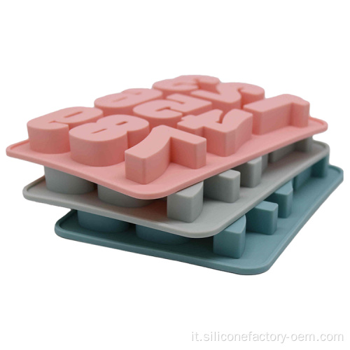 Stampo di silicone gelato a cuore quadrati quadrati